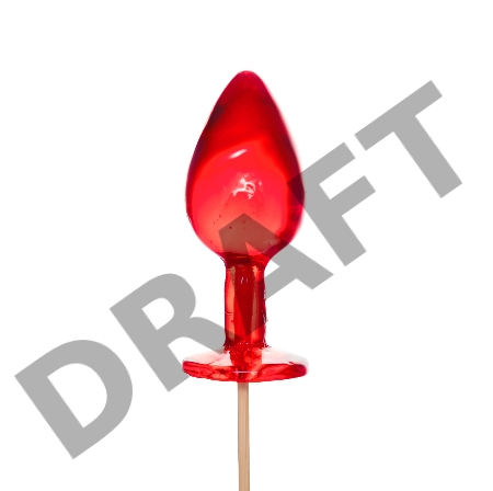 Леденец Sosuчki, «Анальная втулка малая Whiskey», красный 29гр.