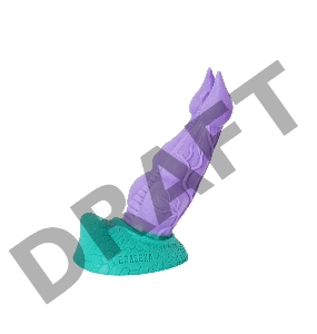 Фантазийный фаллоимитатор Раптор - 22,5 см.