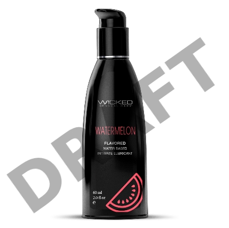 Лубрикант на водной основе с ароматом арбуза Wicked Aqua Watermelon - 60 мл.
