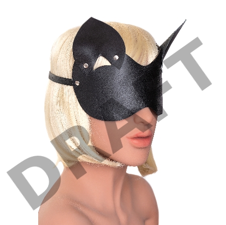Маска Штучки-дрючки Кошка закрытая, кожа, черная