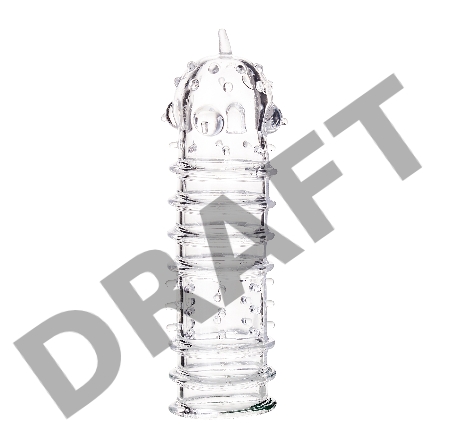 Насадка на пенис TOYFA A-Toys Tark, TPR, прозрачный, 15,3 см