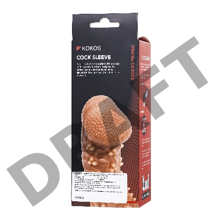  Насадка KOKOS реалистичная с дополнительной стимуляцией, TPE, телесная, 15.6 см
