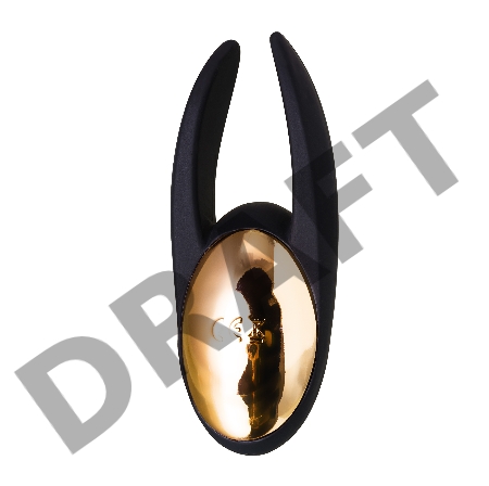 Вибромассажер WANAME D-SPLASH Wave, силикон, черный, 9,3 см