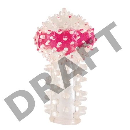 Вибронасадка на палец TOYFA, прозрачная, ПВХ, 6,5 см