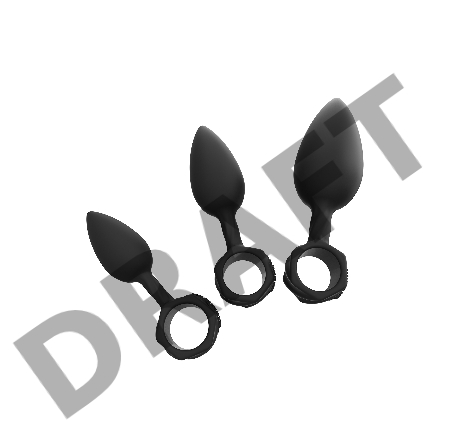 Набор анальных плагов Bathmate Anal Training Plugs, силикон, чёрный