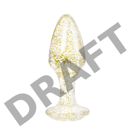 Анальная втулка TOYFA, акрил, золотая, 8 см, Ø 2,8 см