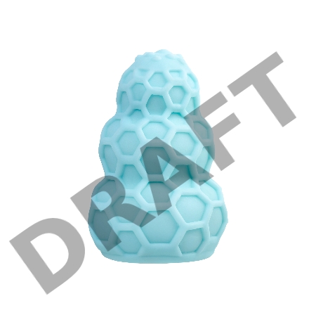 Мастурбатор A-Toys Flaff, TPE, бирюзовый, 8см, Ø 2,9 см