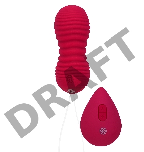 Бордовые вагинальные виброшарики с пультом ДУ Era - 8,3 см.