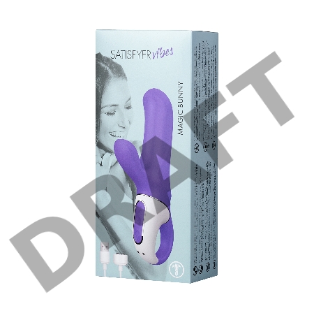 Нереалистичный вибратор Satisfyer Vibes Magic Bunny, силикон, фиолетовый, 17,7 см.