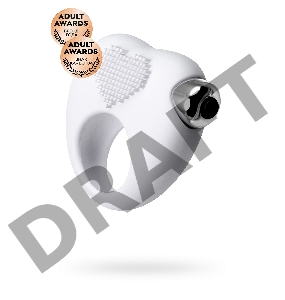 Виброкольцо для продления полового акта JOS MOYS, силикон, белое, 6,7 см