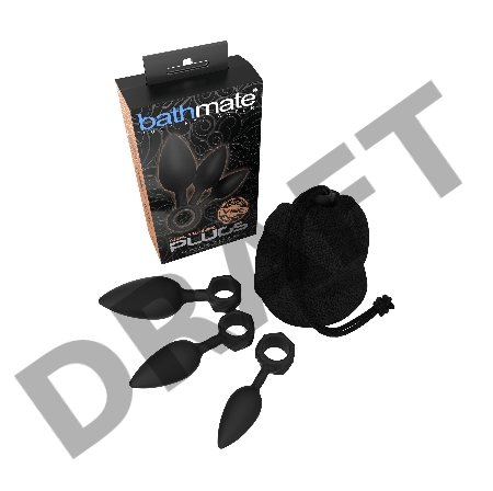 Набор анальных плагов Bathmate Anal Training Plugs, силикон, чёрный