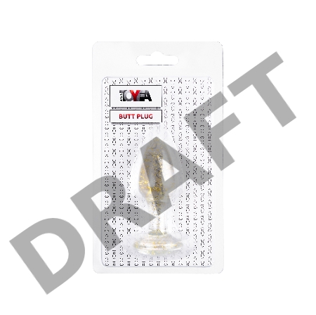 Анальная втулка TOYFA, акрил, золотая, 8 см, Ø 2,8 см