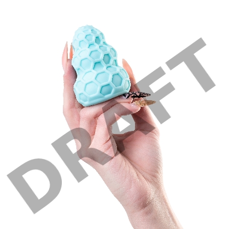 Мастурбатор A-Toys Flaff, TPE, бирюзовый, 8см, Ø 2,9 см