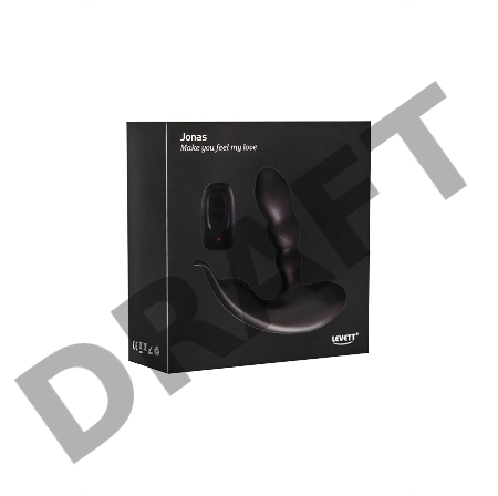 Стимулятор простаты Levett Jonas, силикон, черный, 12,5 см