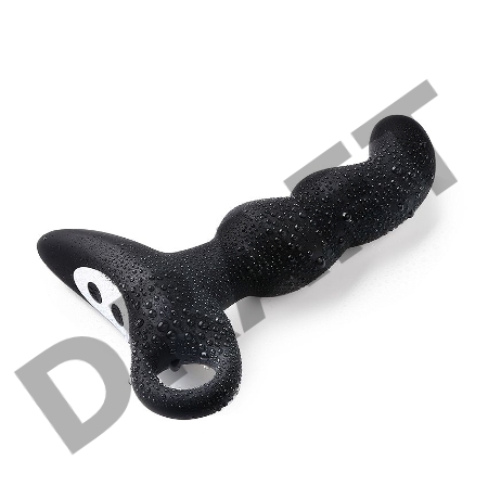 Черный силиконовый анальный вибромассажер-ёлочка Erokay