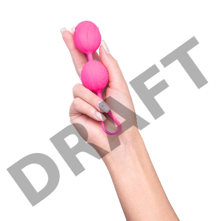 Вагинальные шарики Eromantica Blossom, силикон, фиолетовый, Ø 3,5  см