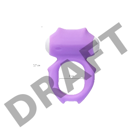 Виброкольцо на пенис A-Toys by TOYFA Zort, силикон, фиолетовое, Ø 2 см