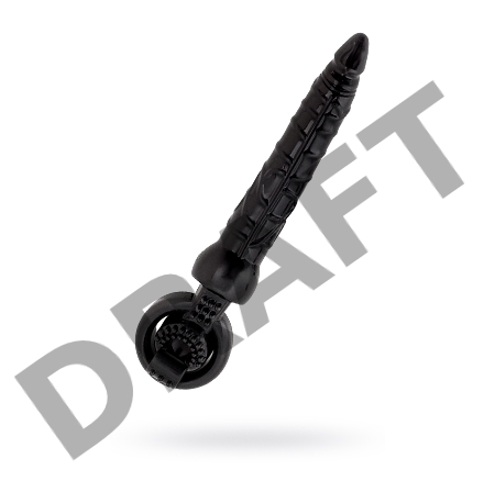 Насадка на пенис Black & Red by TOYFA с вибрацией, PVC, чёрный, 24 см