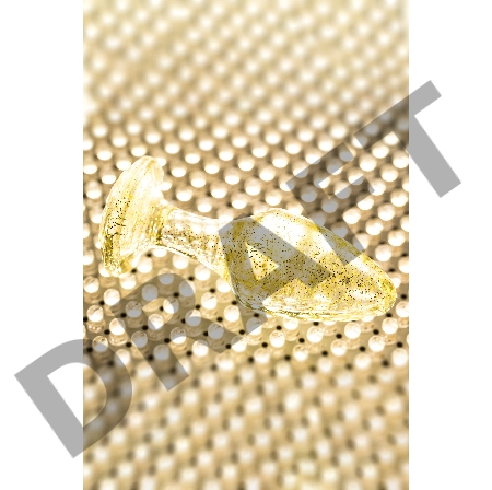 Анальная втулка TOYFA, акрил, золотая, 8 см, Ø 2,8 см