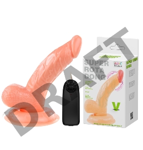 Ротатор реалистик с мошонкой на присоске и пультом