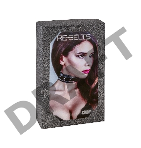 Ошейник Cindy Black с зеркальным элементом