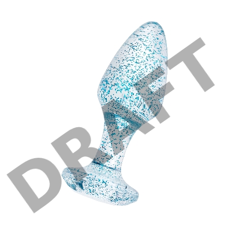 Анальная втулка TOYFA, акрил, голубой, 8 см, Ø 2,8 см