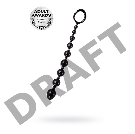 Анальная цепочка Toyfa A-toys Talis, TPE, черный, 28,3 см