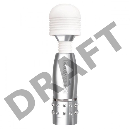 Серебристый жезловый мини-вибратор с кристаллами Mini Massager Silver Edition