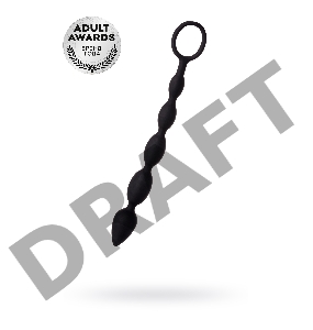 Анальная цепочка Toyfa A-toys Dang, силикон, черный, 27,6 см