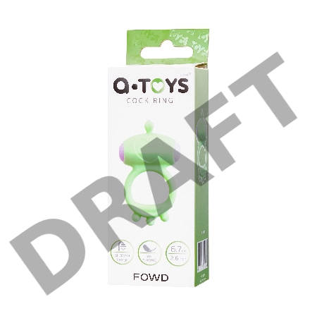 Виброкольцо на пенис A-Toys by TOYFA Fowd, силикон, зеленое, Ø 2,6 см