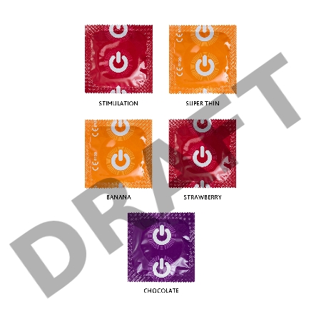 Презервативы ON MIX №12+3 - цветные/ароматизированные (ширина 54mm)