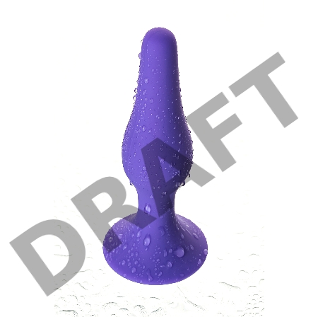 Анальная втулка Штучки-дрючки M, силикон, фиолетовый, 12,5 см