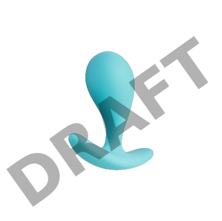 Анальная втулка ToDo by Toyfa Blob, водонепроницаемая, силикон, голубая, 5,5 см, Ø 2,1 см