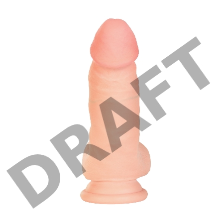 Реалистичный вибратор TOYFA RealStick Elite Vibro, TPR, телесный, 7 режимов вибрации, 18,5 см