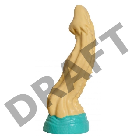 Бежевый фаллоимитатор Песчаная Змея medium - 24 см.