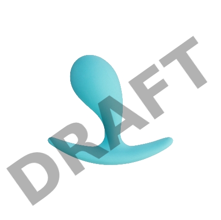 Анальная втулка ToDo by Toyfa Blob, водонепроницаемая, силикон, голубая, 5,5 см, Ø 2,1 см