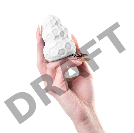 Мастурбатор A-Toys Flaff, TPE, белый, 8см, Ø 2,9 см