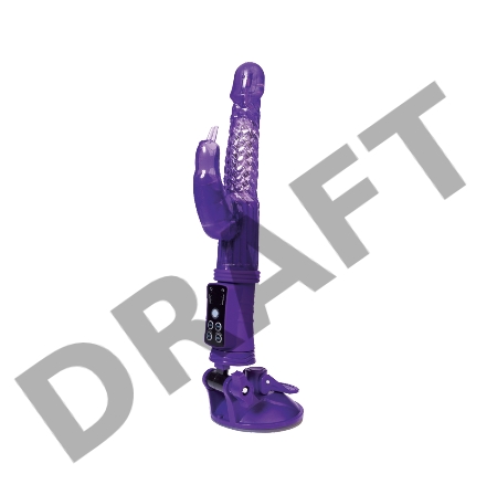 Вибратор с клиторальным стимулятором TOYFA A-Toys High-Tech fantasy, TPR, фиолетовый, 24 см