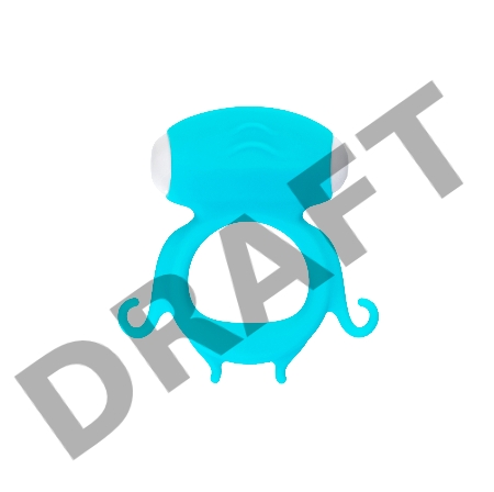 Виброкольцо на пенис A-Toys by TOYFA Sair, силикон, голубое, Ø 2,6 см