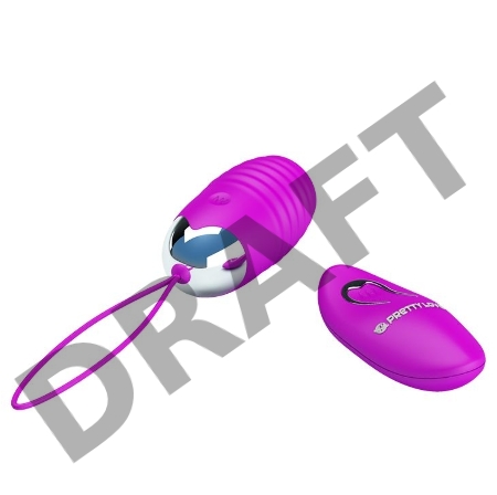 Виброяичко ребристое с пультом ДУ PrettyLove Jessica