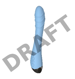 Вибратор Altas, цвет небесно-голубой (SOLAR) (One Size)