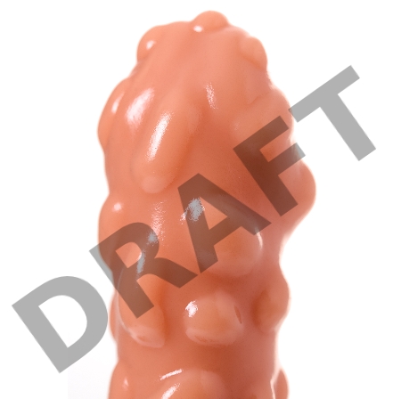 Насадка KOKOS  с дополнительной стимуляцией, реалистичная, TPE, бежевый, 12.7 см