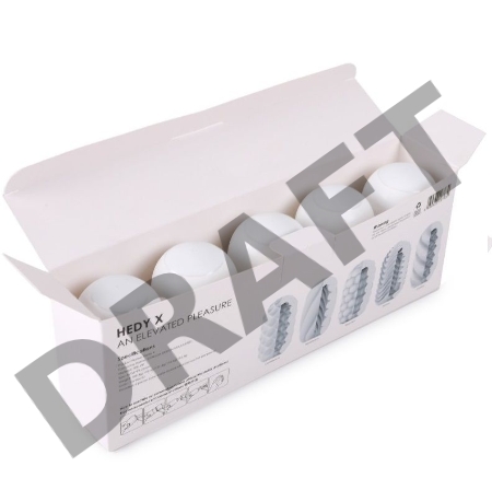 Набор мастурбаторов нереалистичных Svakom Hedy X5 Mixed (5 шт.), TPE, белый, 9 см