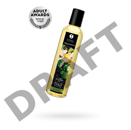 Масло для массажа Shunga Organica Exotic Green Tea, натуральное, расслабляющее, зеленый чай, 240 мл