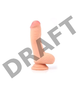 Телесный реалистичный фаллоимитатор из киберкожи - 10 см.