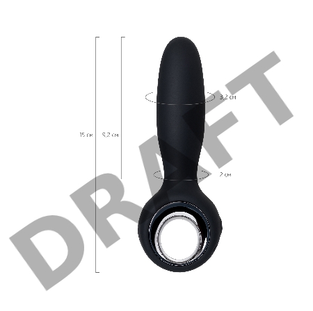 Анальный стимулятор POPO Pleasure by TOYFA Sagitta, силикон, черный, 9 см