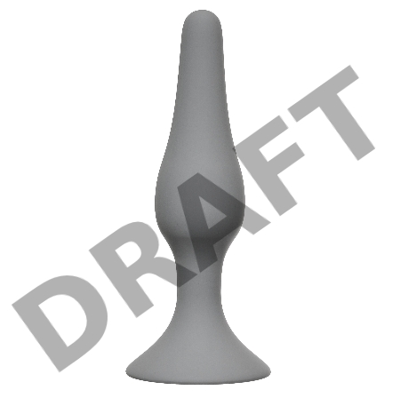 Серая малая анальная пробка Slim Anal Plug Small - 10,5 см.