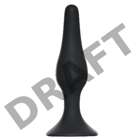 Чёрная анальная пробка Slim Anal Plug XL - 15,5 см.