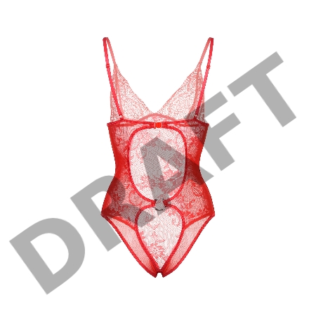 Боди Candy Girl c интимным доступом, красное, OS