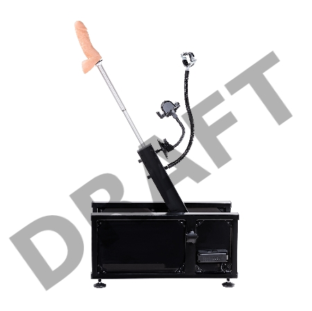 Секс-машина Diva Motion, с двумя насадками, металл, черная, 58 см